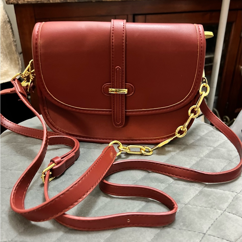 Unique red Crossbody bag